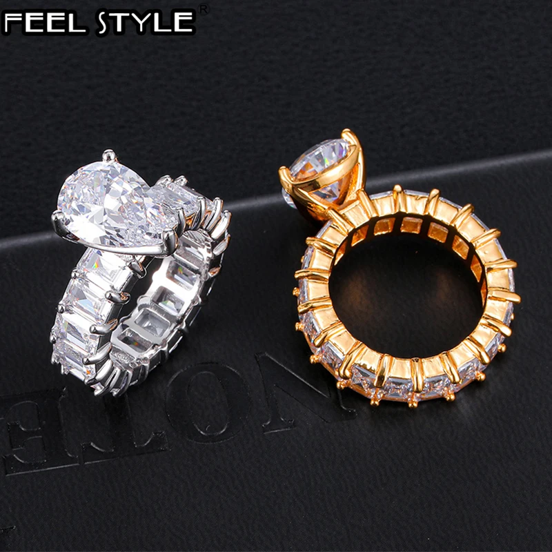 Hip Hop Popular CZ Stones Big Horse eye Baguette Rings Tready Bling Iced Out Copper Zircon Ring For Men Women Jewelry
Hip Hop Popular CZ Stones Big Horse eye Baguette Rings Tready Bling Iced Out Copper Zircon Ring For Men Women Jewelry