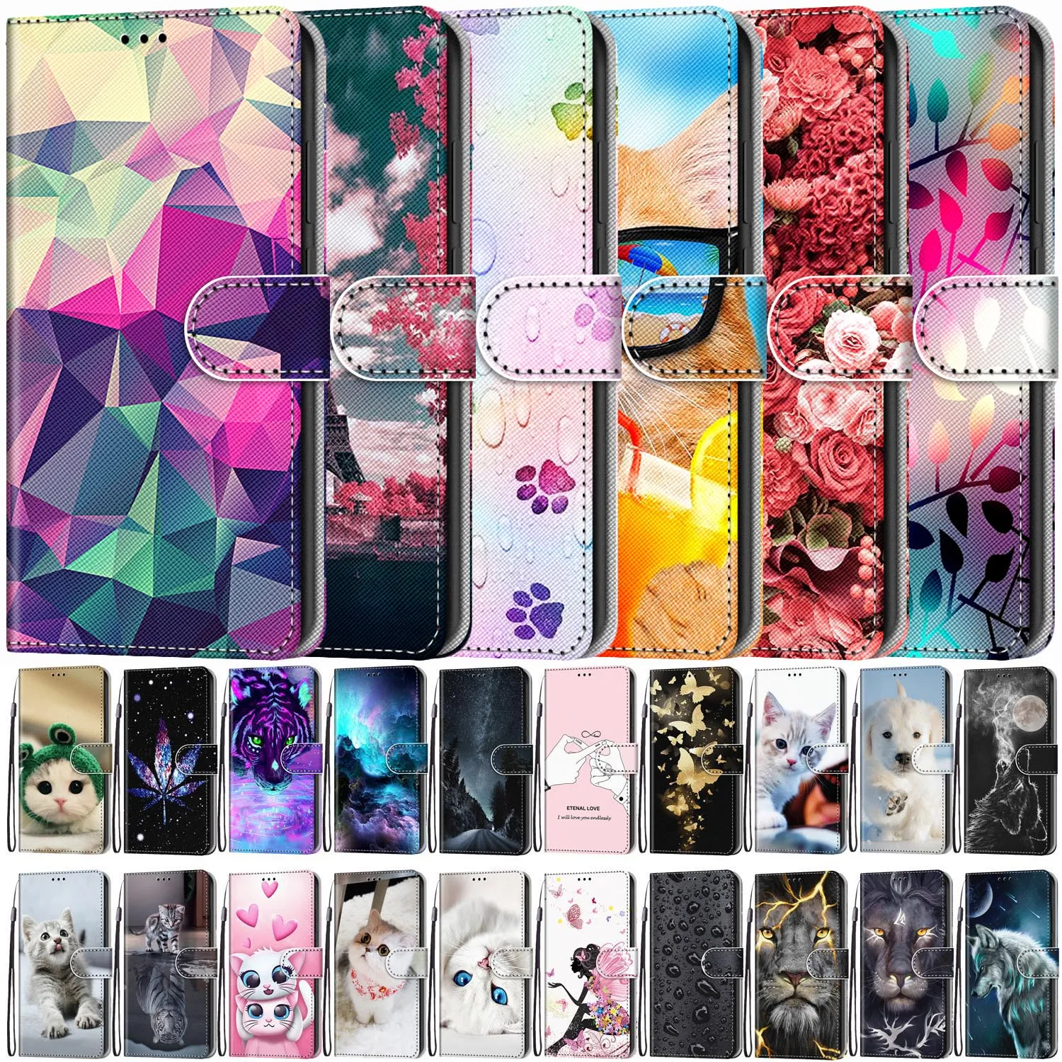 

Phone Case For Samsung Galaxy M10 M20 M30 M30s Flip Leather Capa For Samsung M105G M205F M305F M307F Book Card Slot Stand Coque
