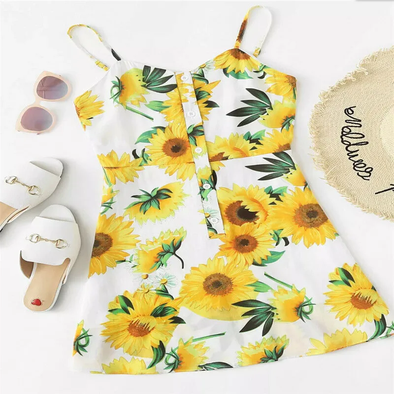 2020 Summer Dress Women's Sleeveless Spaghetti Strap Floral Print Dress Ladies Short Mini Sundress Femme Beach Vestidos Dress
2020 Summer Dress Women's Sleeveless Spaghetti Strap Floral Print Dress Ladies Short Mini Sundress Femme Beach Vestidos Dress