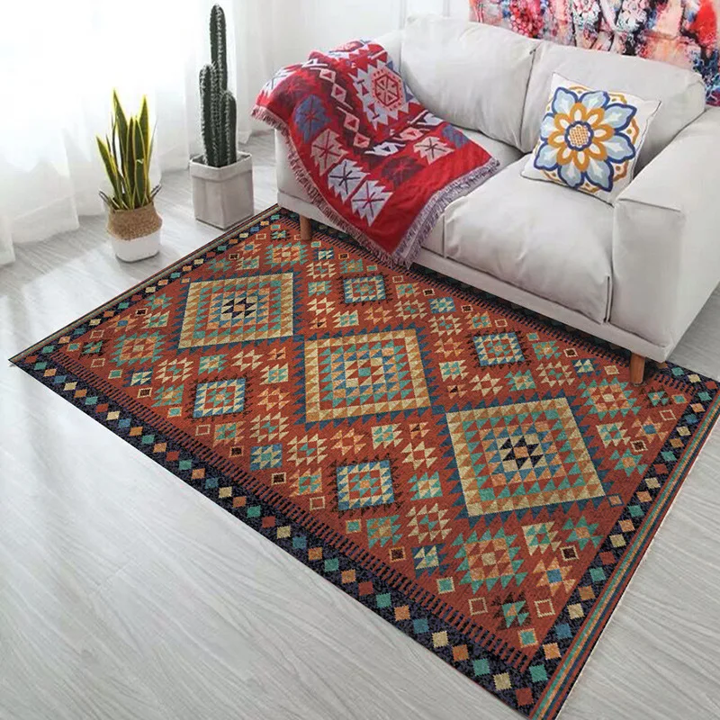 

Bohemia Persian Style Carpets Non-Slip Carpet for Living Room Bedroom Study Rectangle Area Rugs Boho Morocco Ethnic tapis Mats