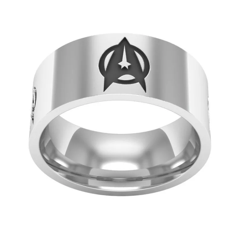 8MM Stainless Steel Star Trek Anniversary Ring Women Men Wedding Ring Motorcycle Party Biker Ring Stainless Steel Jewelry Gifts
8MM Stainless Steel Star Trek Anniversary Ring Women Men Wedding Ring Motorcycle Party Biker Ring Stainless Steel Jewelry Gifts