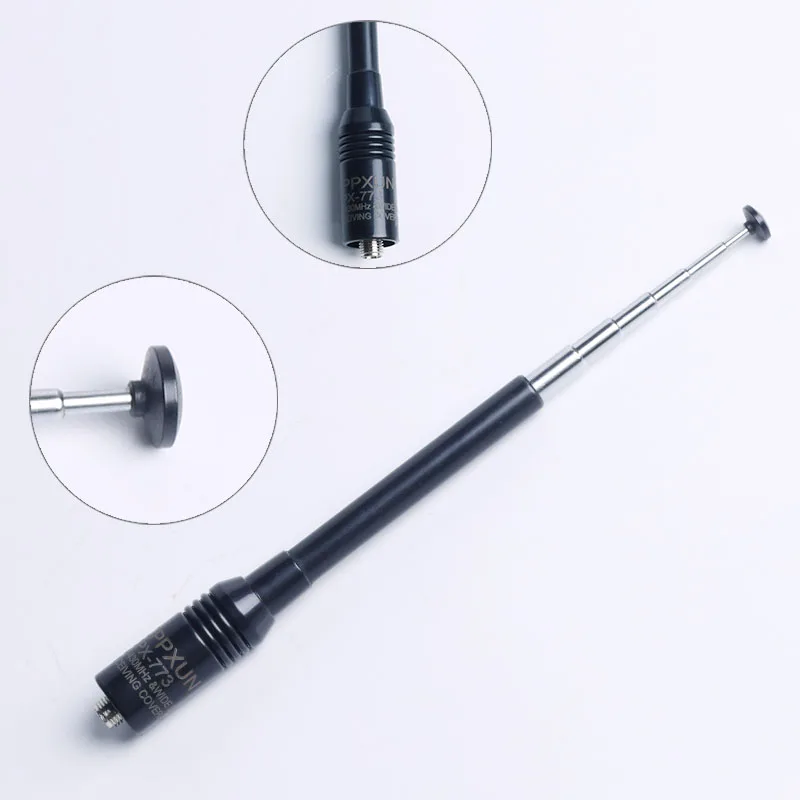 OPPXUN 773 144/430MHz Dual Band Telescopic SMA-F Female Antenna for Walkie Talkie Baofeng UV-5R UV-82
OPPXUN 773 144/430MHz Dual Band Telescopic SMA-F Female Antenna for Walkie Talkie Baofeng UV-5R UV-82