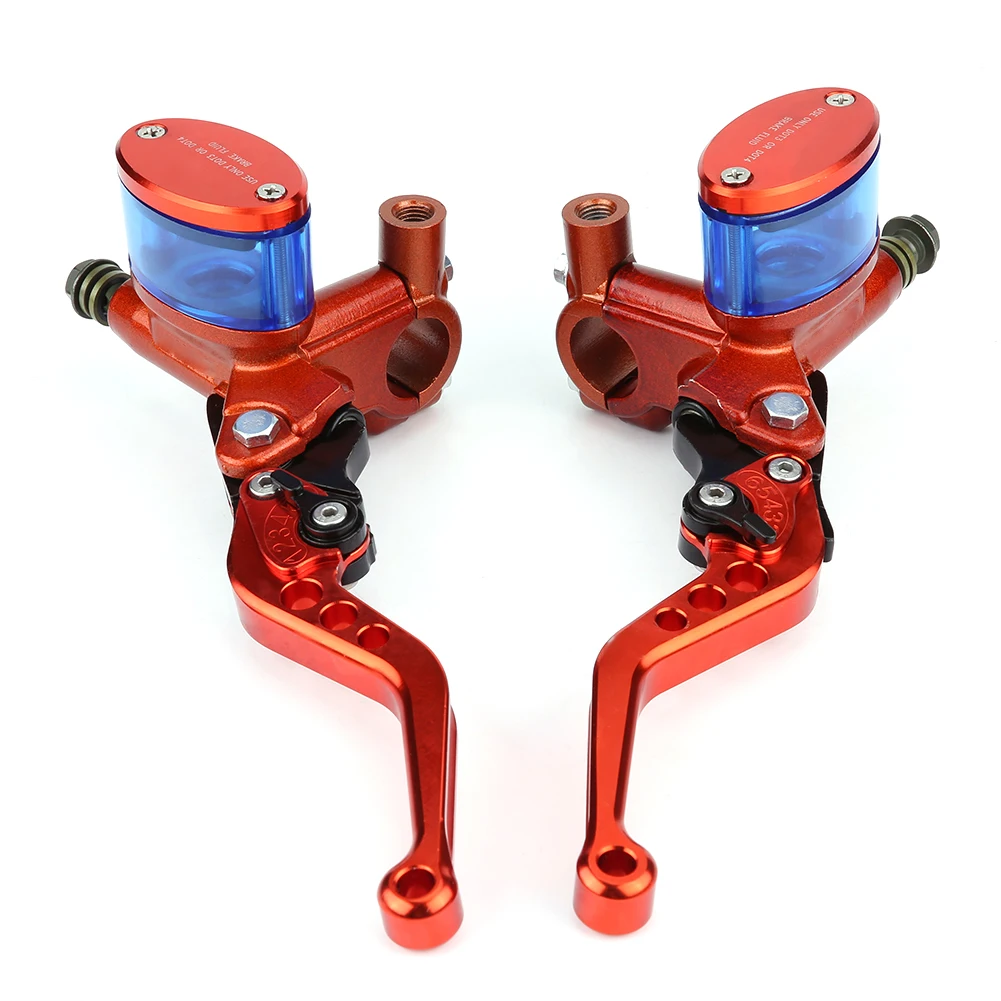 1 Pair Brake Pump Refit Hydraulic Handlebar Brake Cylinder Universal for Dirt Pit Bike ATV with 22mm handlebar in diameter
1 Pair Brake Pump Refit Hydraulic Handlebar Brake Cylinder Universal for Dirt Pit Bike ATV with 22mm handlebar in diameter