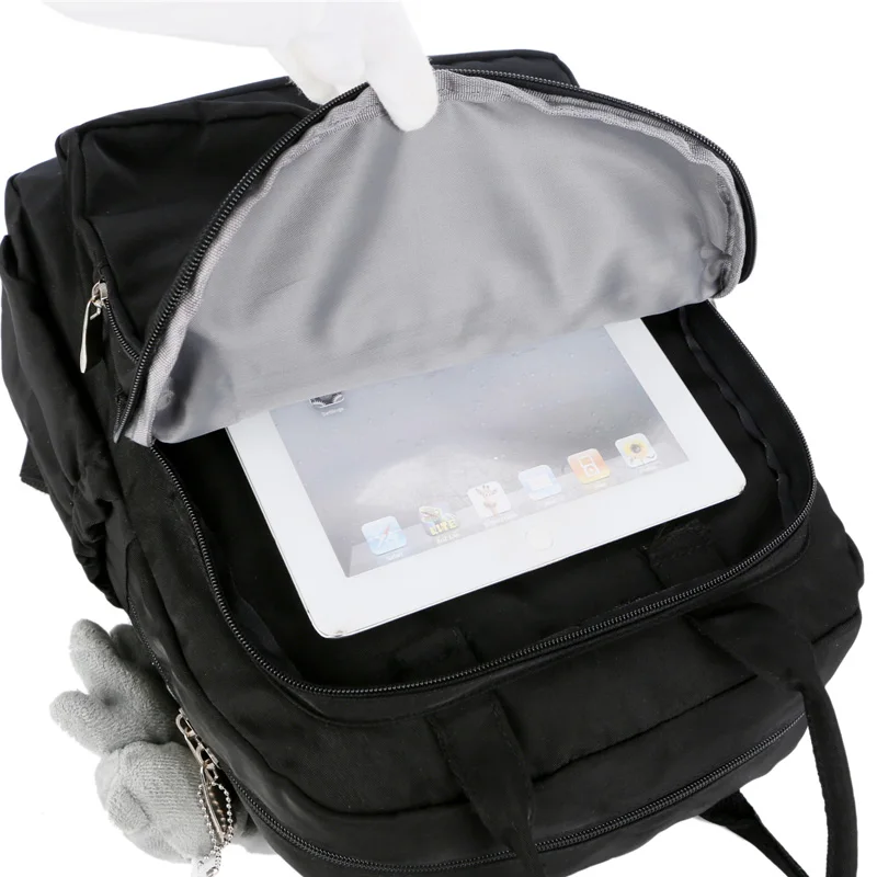Модный водонепроницаемый нейлоновый рюкзак с мягкой ручкой однотонный дорожный