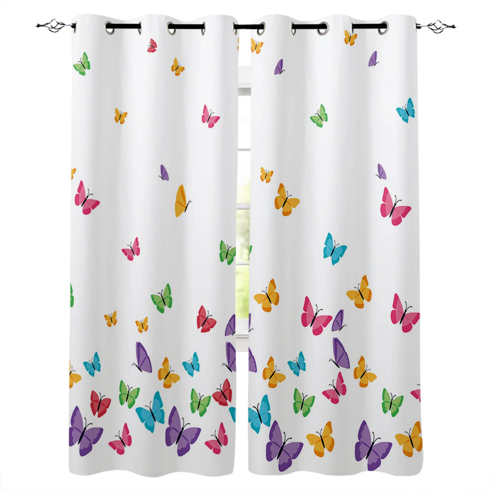 Color Butterfly Grommet Top Curtains for Living Room Bedroom Kitchen Window Treatments Home Decoration Drapre
Color Butterfly Grommet Top Curtains for Living Room Bedroom Kitchen Window Treatments Home Decoration Drapre