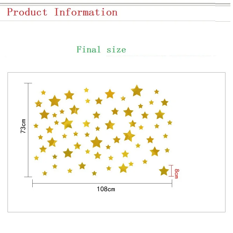 Золотой Звезды наклейки на стену для офиса в магазине домашний декор Diy вечерние