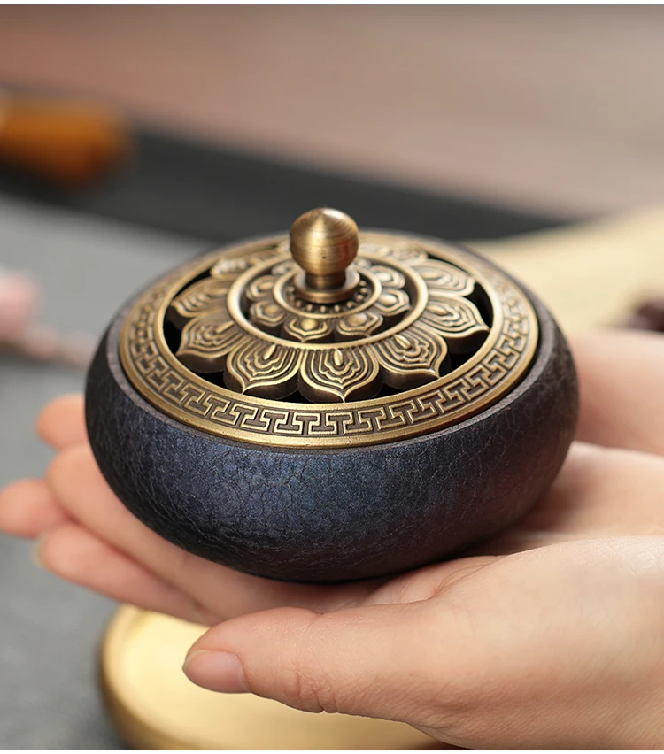 Buddha House Incense Burner Creative Antique Indoor Copper Holder Incense Burner with Lid Hollow Porte Encens Home Decor 60AA01
Buddha House Incense Burner Creative Antique Indoor Copper Holder Incense Burner with Lid Hollow Porte Encens Home Decor 60AA01