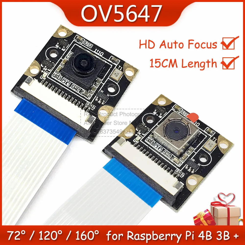 Модуль камеры OV5647 для Raspberry Pi 4B 3B 3B + 2B HD 1080P 5 миллионов пикселей 72 120 160 градусов Автофокус с 15-сантиметровым кабелем CSI
Модуль камеры OV5647 для Raspberry Pi 4B 3B 3B + 2B HD 1080P 5 миллионов пикселей 72 120 160 градусов Автофокус с 15-сантиметровым кабелем CSI