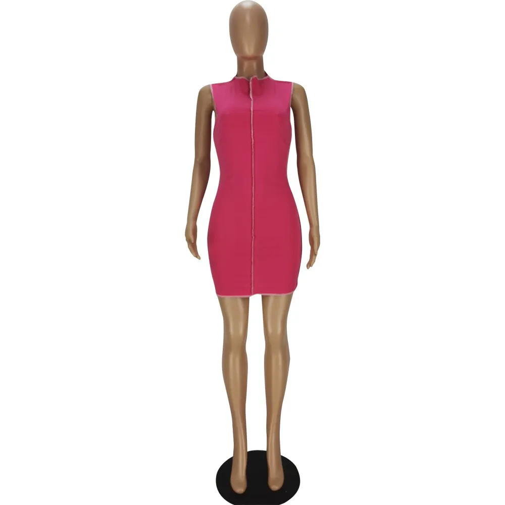 Striped Patchwork Summer Bandage Bodycon Dress Women Mock Neck Sleeveless Package Hip Dress Hipster Ladies Skinny Short Dresses
Striped Patchwork Summer Bandage Bodycon Dress Women Mock Neck Sleeveless Package Hip Dress Hipster Ladies Skinny Short Dresses