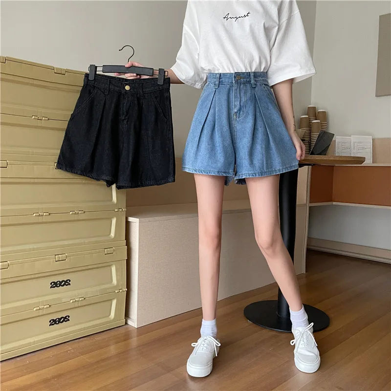 SURMIITRO 2021 Summer Blue Denim Shorts Women Korean Style Fashion Ripped Hollow out High Waist Jeans Female Short Pants
SURMIITRO 2021 Summer Blue Denim Shorts Women Korean Style Fashion Ripped Hollow out High Waist Jeans Female Short Pants