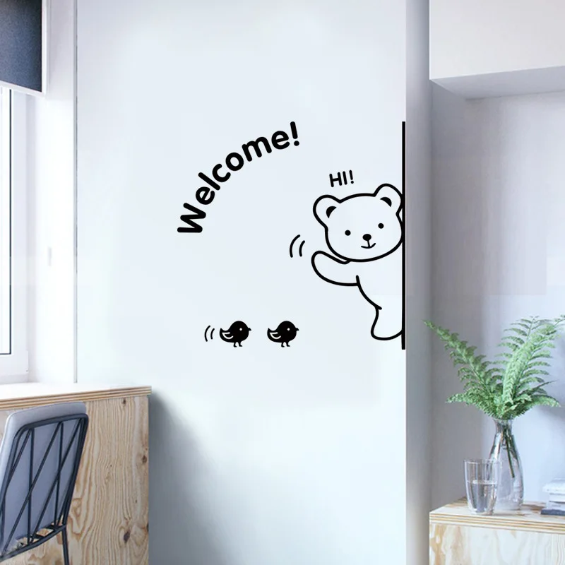 Cartoon Bear welcome Wall Sticker art decals living room bedroom decorations wallpaper wall edge Mural Removable door stickers
Cartoon Bear welcome Wall Sticker art decals living room bedroom decorations wallpaper wall edge Mural Removable door stickers