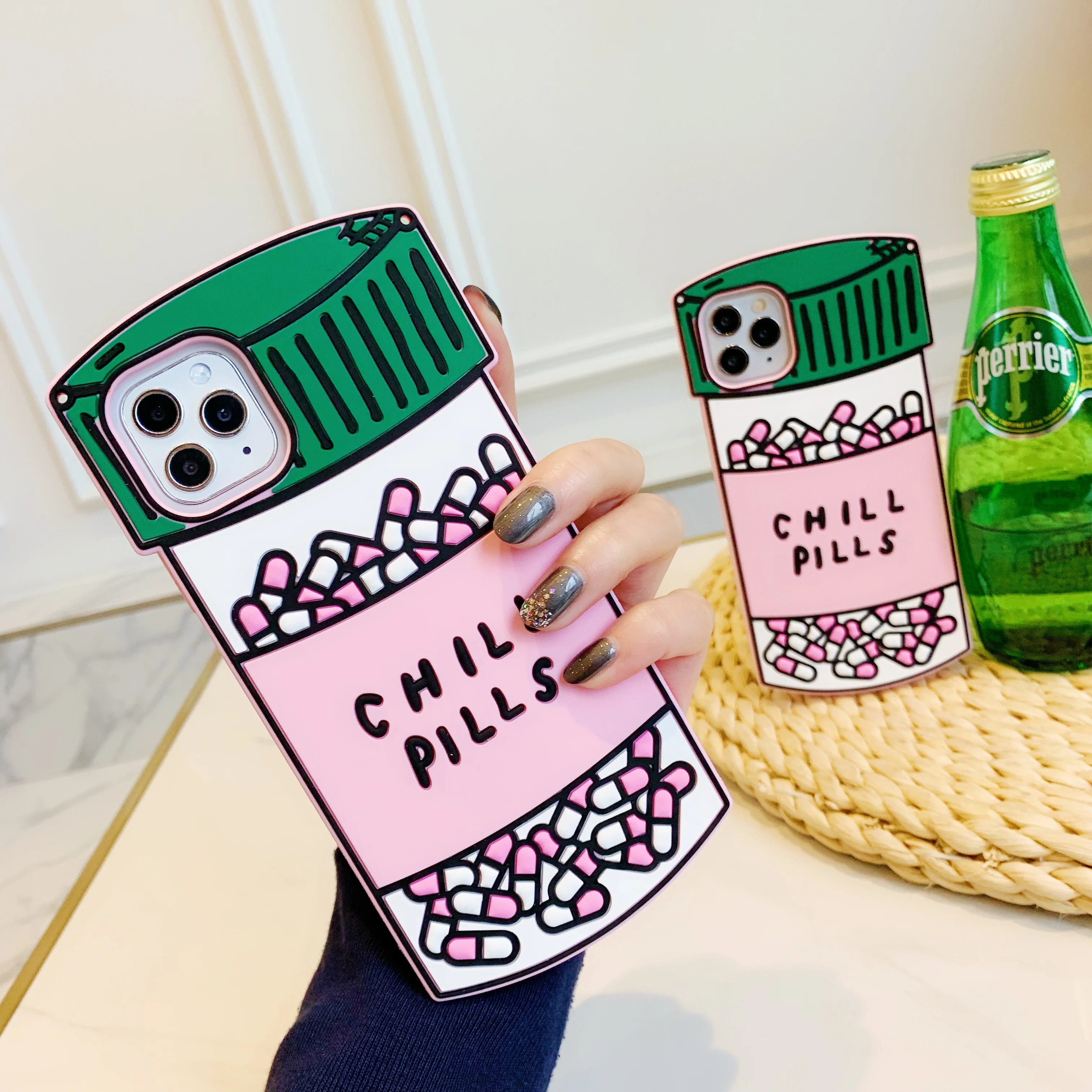 Green capsule 3D Cartoon silicone Cover For iphone 12 13 mini 11pro Phone case Pill box For X XR XS MAX 6 6s 7 8 Plus Soft shell
Green capsule 3D Cartoon silicone Cover For iphone 12 13 mini 11pro Phone case Pill box For X XR XS MAX 6 6s 7 8 Plus Soft shell