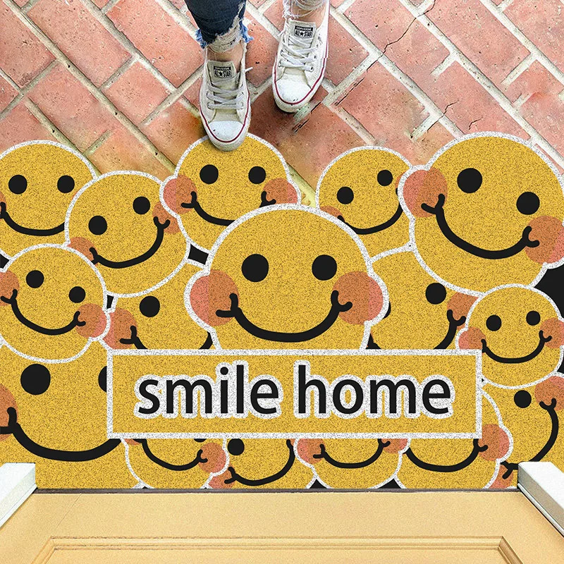 Smiley Living Room Carpet PVC Silk Loop Anti-slip Rug Custom Home Door Rug Kitchen Bedroom Bath Entrance Door Rug Freely Cutting
Smiley Living Room Carpet PVC Silk Loop Anti-slip Rug Custom Home Door Rug Kitchen Bedroom Bath Entrance Door Rug Freely Cutting