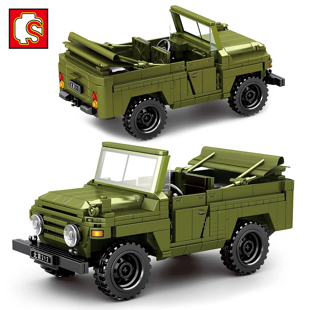 Sembo 662 шт. Пекин 212 внедорожник телефон городской вытягивающий