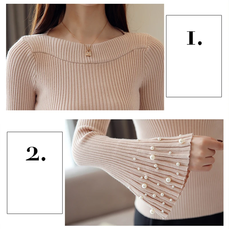 Flare Long Sleeve Women Tops Pullover sweater 2020 New Autumn Korean beading Knitted Sweaters bottom Ruffle Women sweater
Flare Long Sleeve Women Tops Pullover sweater 2020 New Autumn Korean beading Knitted Sweaters bottom Ruffle Women sweater