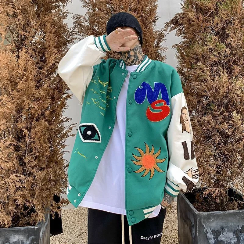 Street baseball uniform women's streetwear stitching letters Korean version of Harajuku aviator jacket teenagers couple tops
Street baseball uniform women's streetwear stitching letters Korean version of Harajuku aviator jacket teenagers couple tops