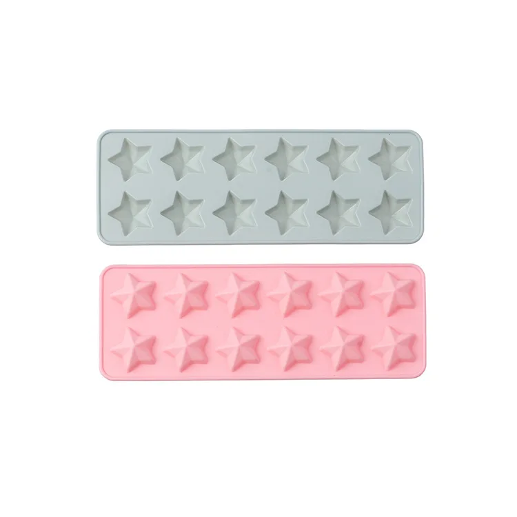 Creative 12 hole five-pointed star chocolate silicone mold Homemade ice cube pudding mold Candy Handmade Soap Mold Kitchenware 
Creative 12 hole five-pointed star chocolate silicone mold Homemade ice cube pudding mold Candy Handmade Soap Mold Kitchenware