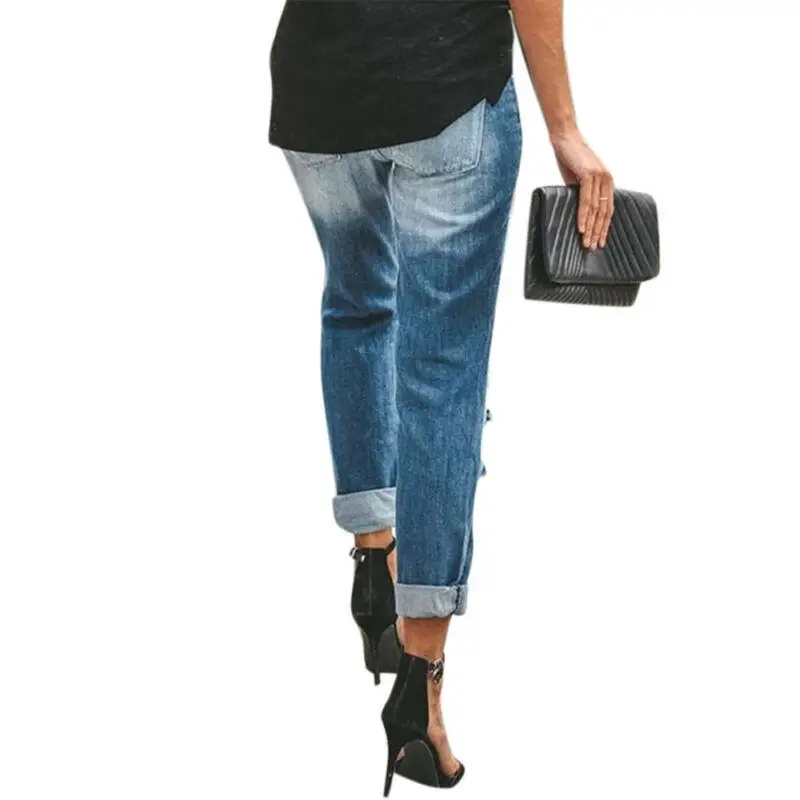 Denim Pants With Holes for Women Ladies Spring Trendy Ripped Distressed Casual Loose Trousers Jeans
Denim Pants With Holes for Women Ladies Spring Trendy Ripped Distressed Casual Loose Trousers Jeans