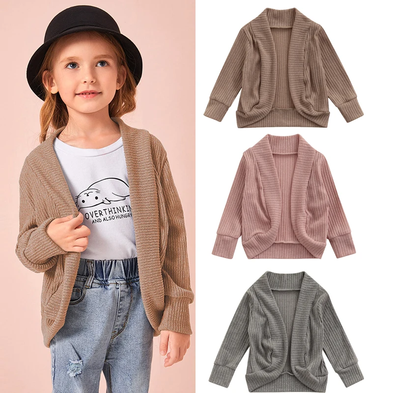 Autumn Knitted Girls Cardigan Solid Color Long Sleeve Open Front Knit Sweater for Toddler 1-6Y
Autumn Knitted Girls Cardigan Solid Color Long Sleeve Open Front Knit Sweater for Toddler 1-6Y