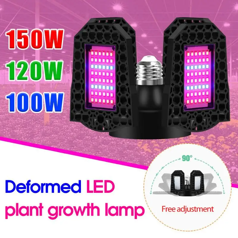 100/120/150W LED Lamp Plant Growth Light E27 Deformation Folding Plant Grow Light Red Blue Spectrum Plant Light Phytolamp
100/120/150W LED Lamp Plant Growth Light E27 Deformation Folding Plant Grow Light Red Blue Spectrum Plant Light Phytolamp