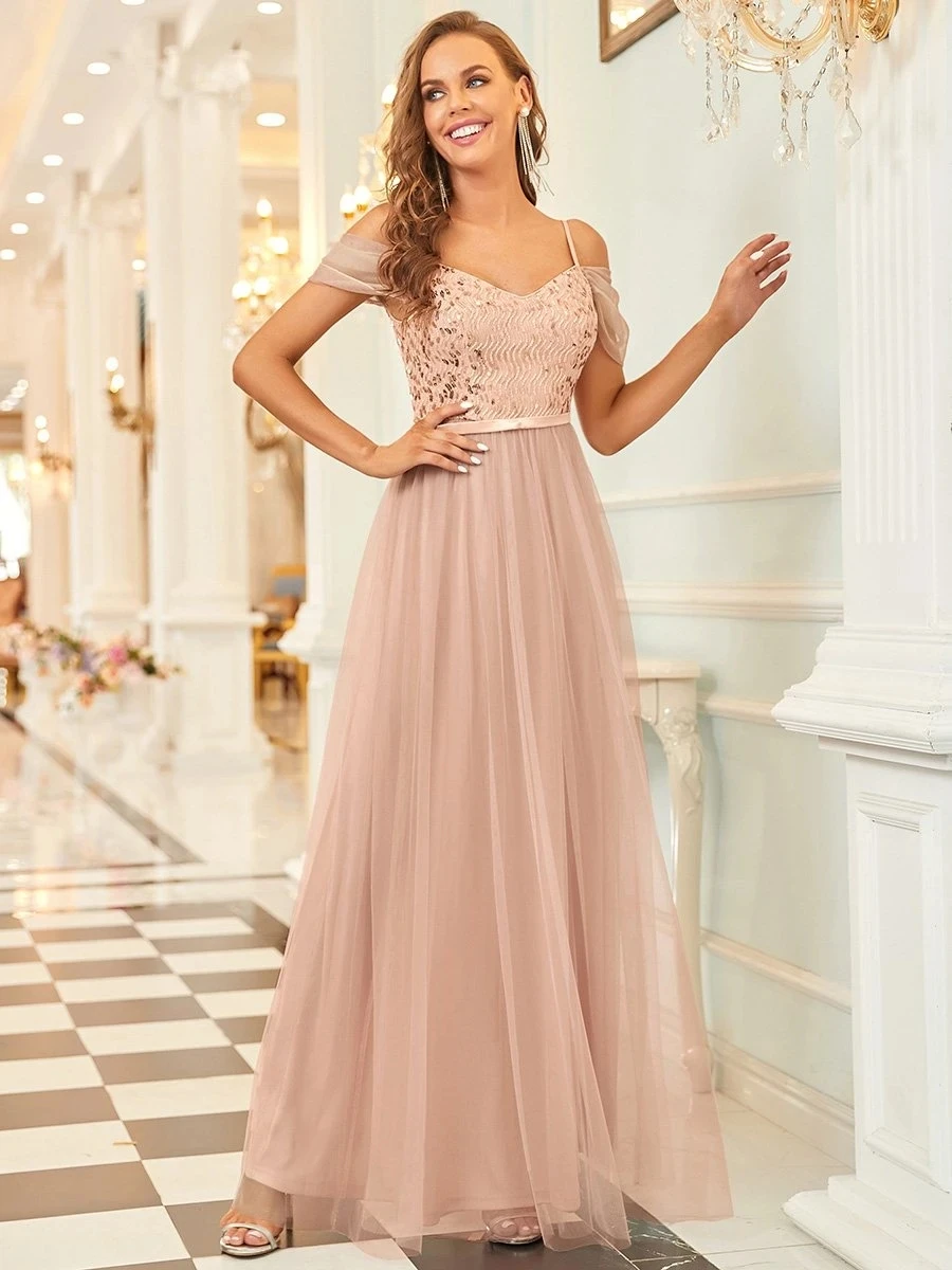 A-Line Sweetheart Neckline Ruffle Sleeve Tulle Wholesale Bridesmaid Dress
A-Line Sweetheart Neckline Ruffle Sleeve Tulle Wholesale Bridesmaid Dress