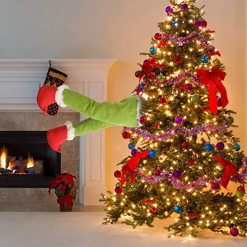 Christmas Tree Decoration Green Prosthetic Leg Plush Door Decoration Santa Claus Elf leg Christmas Home Hanging Ornaments
Christmas Tree Decoration Green Prosthetic Leg Plush Door Decoration Santa Claus Elf leg Christmas Home Hanging Ornaments