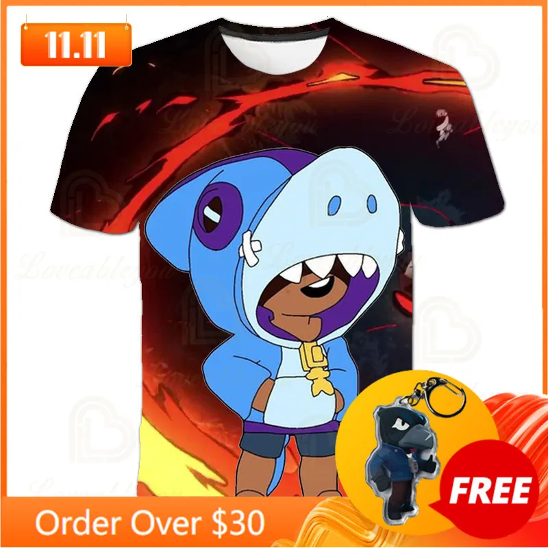 Shark Leon Children's Wear Kids T-shirt Browlers Game Shirt Boys Girls Harajuku Short Sleeve Tops Tshirt Teen Clothes
Shark Leon Children's Wear Kids T-shirt Browlers Game Shirt Boys Girls Harajuku Short Sleeve Tops Tshirt Teen Clothes