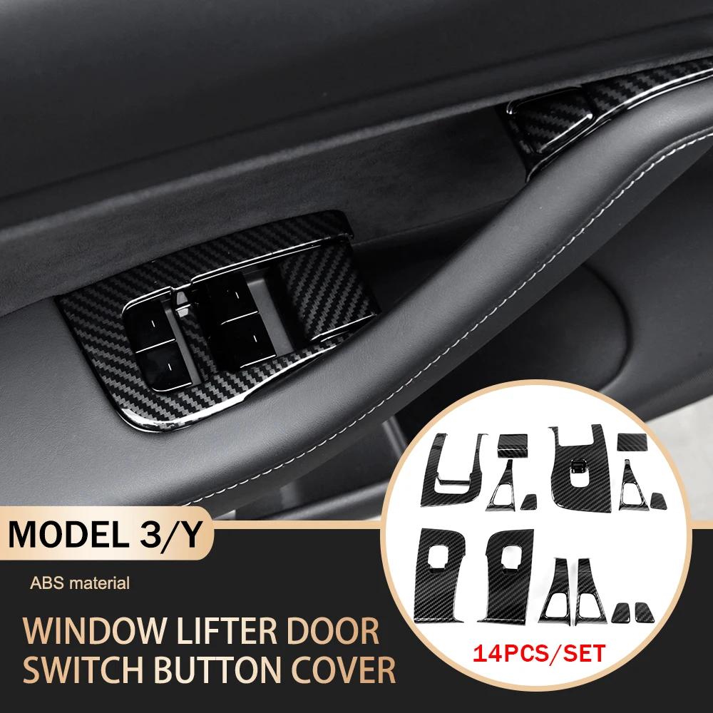 14PCS For Tesla Model 3 Model Y 2017-2020 2021 Carbon Fiber ABS Window Lifter Door Switch Button Decorative Cover Stickers
14PCS For Tesla Model 3 Model Y 2017-2020 2021 Carbon Fiber ABS Window Lifter Door Switch Button Decorative Cover Stickers