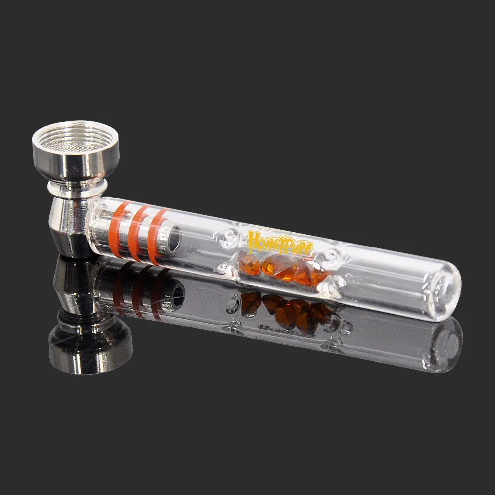 HONEYPUFF Diamond Style Glass Tobacco Smoking Pipe with 15MM Metal Bowl Portable Glass Smoke Pipes Smoke Accesoires
HONEYPUFF Diamond Style Glass Tobacco Smoking Pipe with 15MM Metal Bowl Portable Glass Smoke Pipes Smoke Accesoires