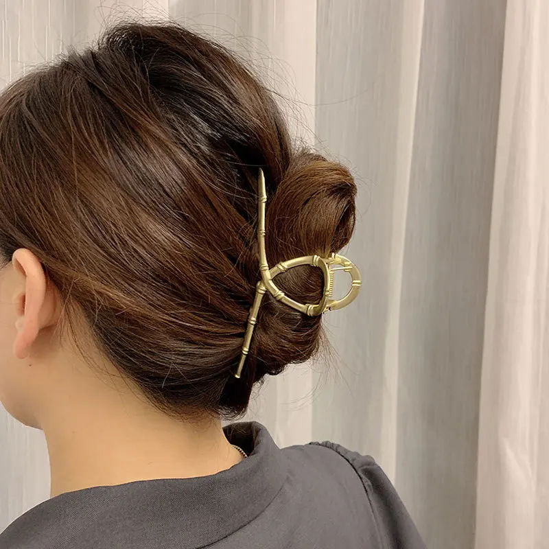 Sweet Metal Bamboo Knot Cross Hair Claws Minimalist Vintage Oversize Hair Clamp For Women Hair Accessories 2020 Hot 
Sweet Metal Bamboo Knot Cross Hair Claws Minimalist Vintage Oversize Hair Clamp For Women Hair Accessories 2020 Hot
