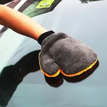 Soft Coral Fleece Car Washing Gloves Clean Window Door Velvet Water Absorption Soft Care Furniture Glass Dust Cleaning Tools