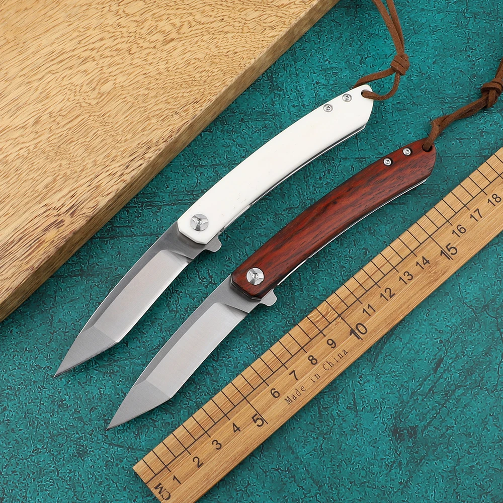 Folding knife 14C28N blade cow bone, rosewood wood handle camping hunting outdoor fishing pocket fruit knife EDC tool
Folding knife 14C28N blade cow bone, rosewood wood handle camping hunting outdoor fishing pocket fruit knife EDC tool