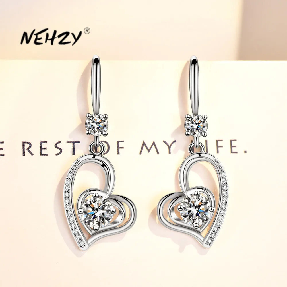 NEHZY S925 Stamp new women's fashion jewelry high quality blue Cubic Zirconia mid-length heart-shaped hook earrings
NEHZY S925 Stamp new women's fashion jewelry high quality blue Cubic Zirconia mid-length heart-shaped hook earrings