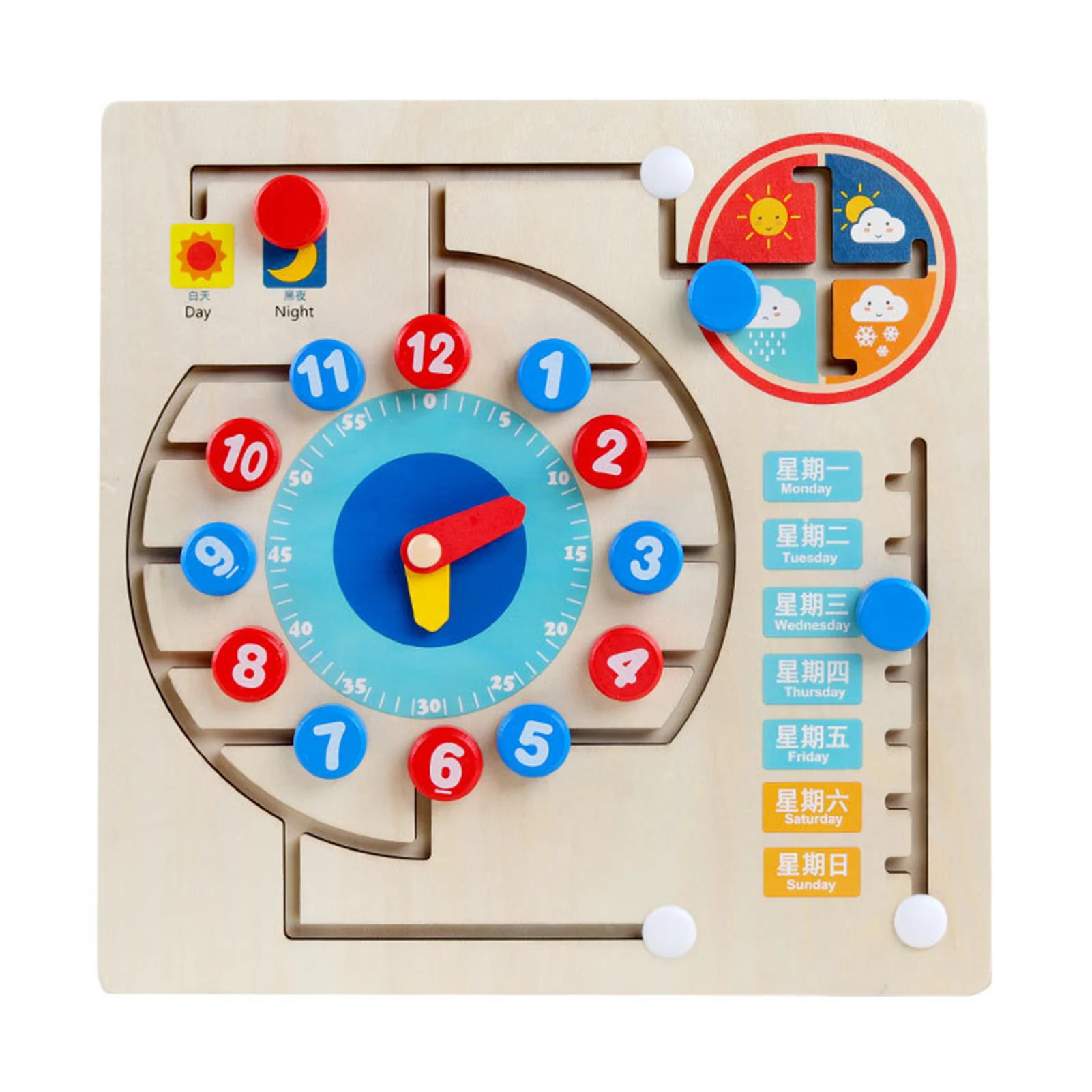 Children's Montessori Toddler Preschool Toys For 3 -4 Years Old Wooden Calendar Learning Clock Educational Gifts For Classical
Children's Montessori Toddler Preschool Toys For 3 -4 Years Old Wooden Calendar Learning Clock Educational Gifts For Classical