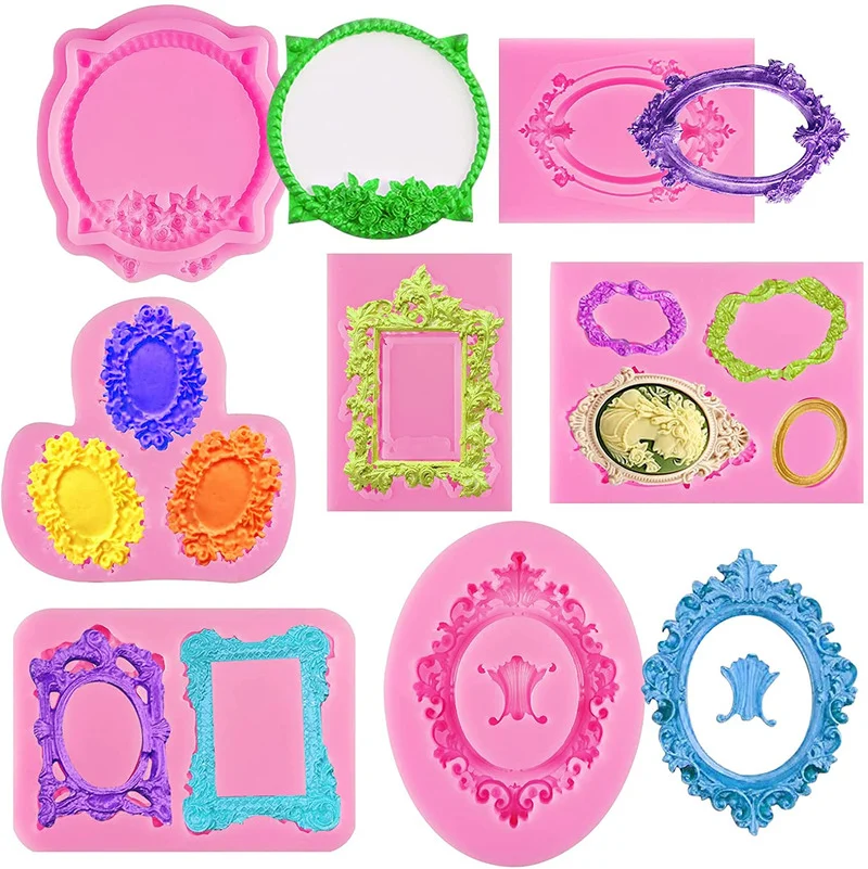 Victoria Photo Frame Silicone Mold Pink Mirror Photo Frame Fondant Cake Decorating Tools Chocolate Mold Polymer Clay Crafts
Victoria Photo Frame Silicone Mold Pink Mirror Photo Frame Fondant Cake Decorating Tools Chocolate Mold Polymer Clay Crafts