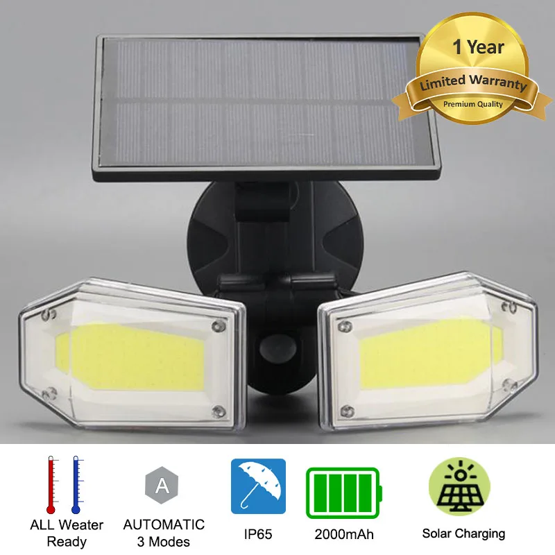 Solar LED COB Lights Outdoor Motion Sensor Solar Power Garden Wall Flood Light Waterproof Wide Angle Ajustable Jardin Decoration
Solar LED COB Lights Outdoor Motion Sensor Solar Power Garden Wall Flood Light Waterproof Wide Angle Ajustable Jardin Decoration