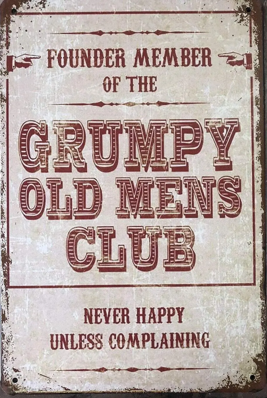 Metal Tin Sign Grumpy Old Men’s Club Pub Bar Retro Poster Home Kitchen Restaurant Wall Decor Signs 12x8inch
Metal Tin Sign Grumpy Old Men’s Club Pub Bar Retro Poster Home Kitchen Restaurant Wall Decor Signs 12x8inch