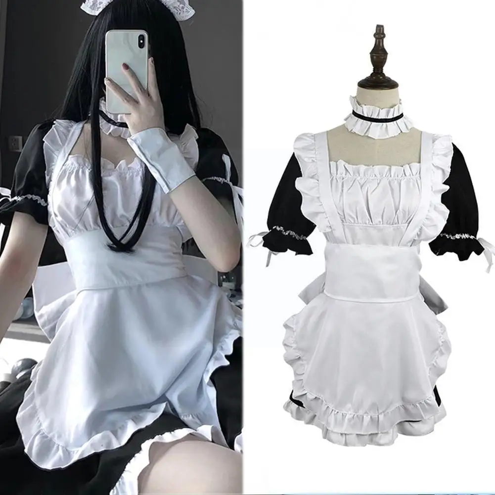Japanese Anime Cosplay Costumes Women Maid Kawaii Clothes Cute Hair Dress Cosplay with Costume Gothic Apron Lolita band Dr F5E2
Japanese Anime Cosplay Costumes Women Maid Kawaii Clothes Cute Hair Dress Cosplay with Costume Gothic Apron Lolita band Dr F5E2