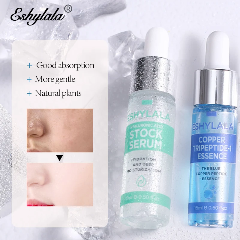Eshylala Hyaluronic Acid Face Serum Whitening Copper Tripeptide-1 Brighting Essence Plant Anti Aging Shrink Pores Cream Skin Car
Eshylala Hyaluronic Acid Face Serum Whitening Copper Tripeptide-1 Brighting Essence Plant Anti Aging Shrink Pores Cream Skin Car