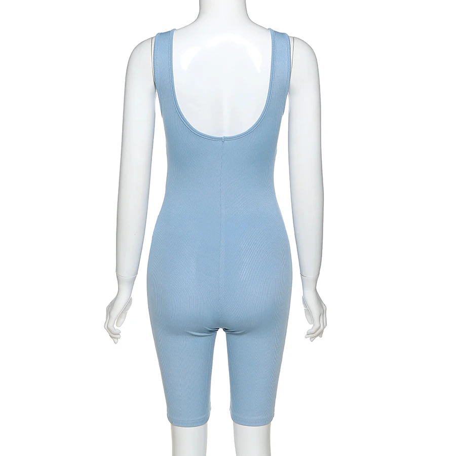 Sleeveless Low-neck Elastic Hight Female Playsuits 2020 Summer New Skinny Streetwear Outfits Women Jumpsuit Jumpsuit Wholesale
Sleeveless Low-neck Elastic Hight Female Playsuits 2020 Summer New Skinny Streetwear Outfits Women Jumpsuit Jumpsuit Wholesale