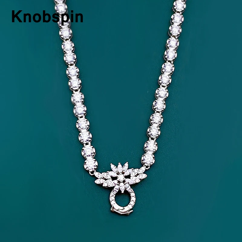 Knobspin Created Moissanite Gemstone All-Match Chain 100% 925 Sterling Silver Pendant Necklace Anniversary Party Fine Jewelry
Knobspin Created Moissanite Gemstone All-Match Chain 100% 925 Sterling Silver Pendant Necklace Anniversary Party Fine Jewelry
