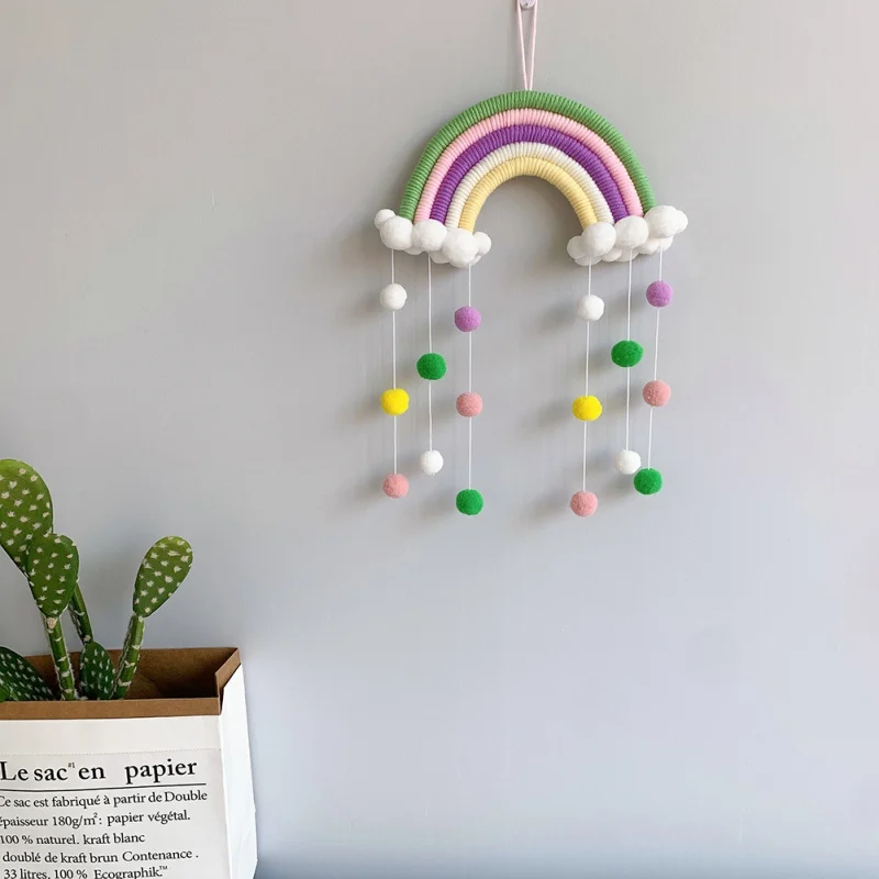 INS Style Room Decoration Handmade Woven Cotton Rope Wind Chimes Hanging Decor Rainbow Hanging Decoration Rainbow Wall
INS Style Room Decoration Handmade Woven Cotton Rope Wind Chimes Hanging Decor Rainbow Hanging Decoration Rainbow Wall