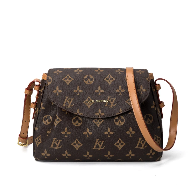 2021 Hot Sale Luxury Brand Handbags Genuine Leather All Match Retro Prints Messenger Bag Ladies Famous Handbags Wallet on Chain