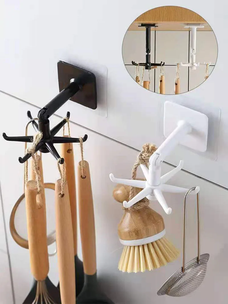 360 Degrees Rotated Kitchen Hooks Self Adhesive 6 Hooks Home Wall Door Hook Handbag Clothes Ties Bag Hanger Hanging Rack
360 Degrees Rotated Kitchen Hooks Self Adhesive 6 Hooks Home Wall Door Hook Handbag Clothes Ties Bag Hanger Hanging Rack
