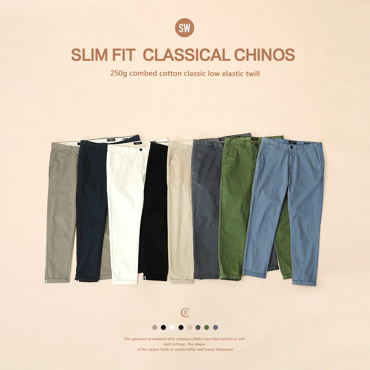Мужские брюки SIMWOOD повседневные из хлопка для осени и зимы 2020 модные больших