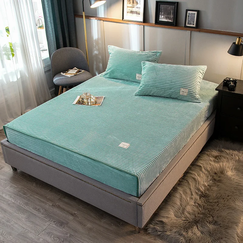 Magic Fleece Fitted sheet set solid stripe flannel elastic fit sheet +2pillowcase warm bed linen set winter plush mattress cover
Magic Fleece Fitted sheet set solid stripe flannel elastic fit sheet +2pillowcase warm bed linen set winter plush mattress cover