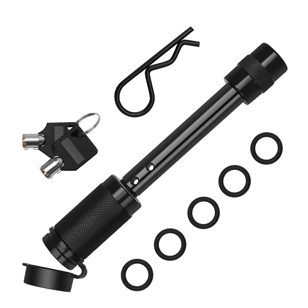 Trailer Hitch Lock Pin Set,Extra-Long Locking Hitch Pin with Heavy Duty 5/8" Black Tow Hitch Receiver Lock with Anti-Rattle
Trailer Hitch Lock Pin Set,Extra-Long Locking Hitch Pin with Heavy Duty 5/8" Black Tow Hitch Receiver Lock with Anti-Rattle