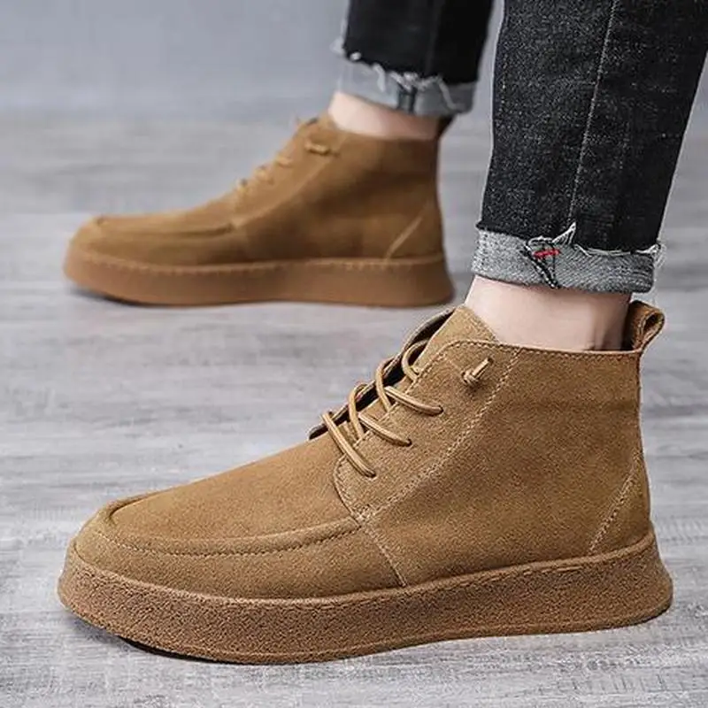 Cow Suede Leather Men's Boots Plus Velvet Warm Casual Shoes Slip-On Suede New Tide Shoes for Man Ankle Boots Chelsea Boots Men
Cow Suede Leather Men's Boots Plus Velvet Warm Casual Shoes Slip-On Suede New Tide Shoes for Man Ankle Boots Chelsea Boots Men