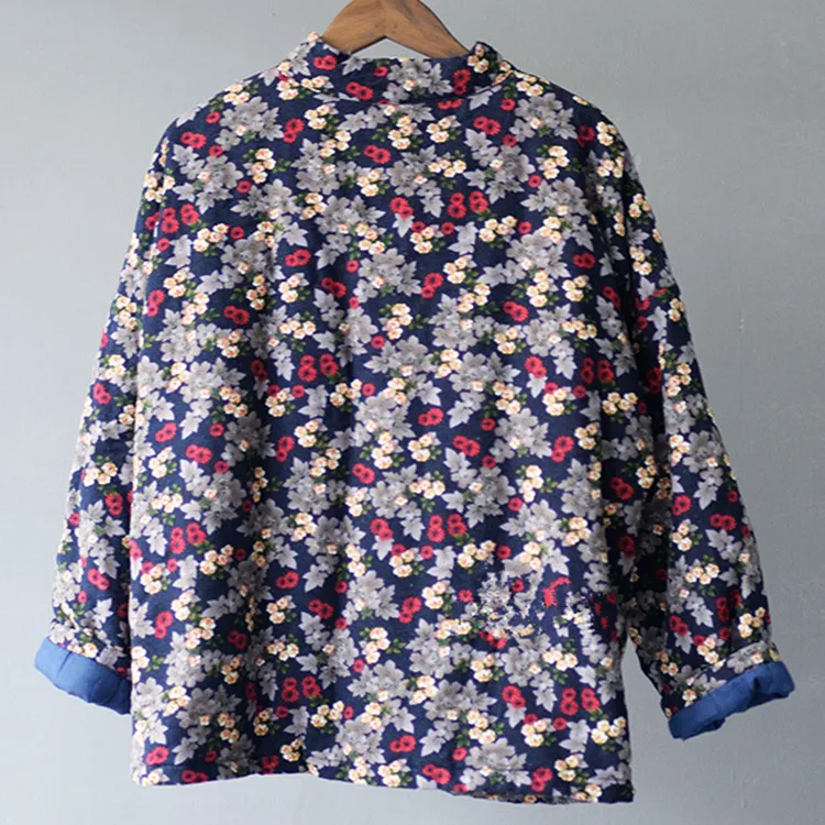 Autumn and winter original cotton hemp printing light and warm short cotton clothes women's loose cotton padded jacket
Autumn and winter original cotton hemp printing light and warm short cotton clothes women's loose cotton padded jacket