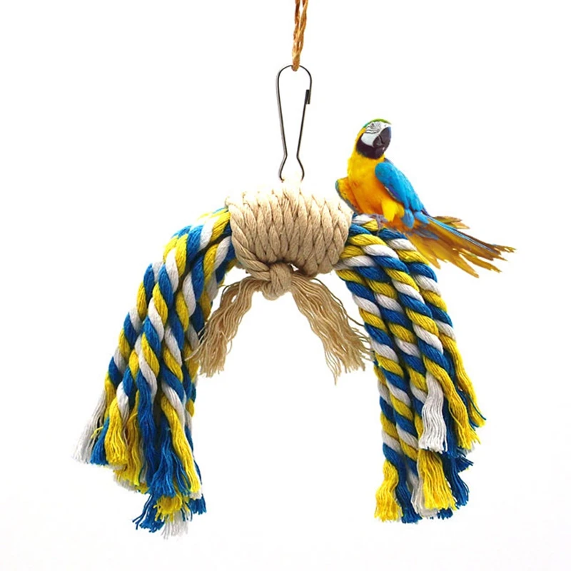 1pc Cute Bird Chewing Toy Cotton Rope Toy Interactive Parrot Cage Hanging Toy Bird Tearing Toy Parrot Bite Toy Bird Playing Toy
1pc Cute Bird Chewing Toy Cotton Rope Toy Interactive Parrot Cage Hanging Toy Bird Tearing Toy Parrot Bite Toy Bird Playing Toy